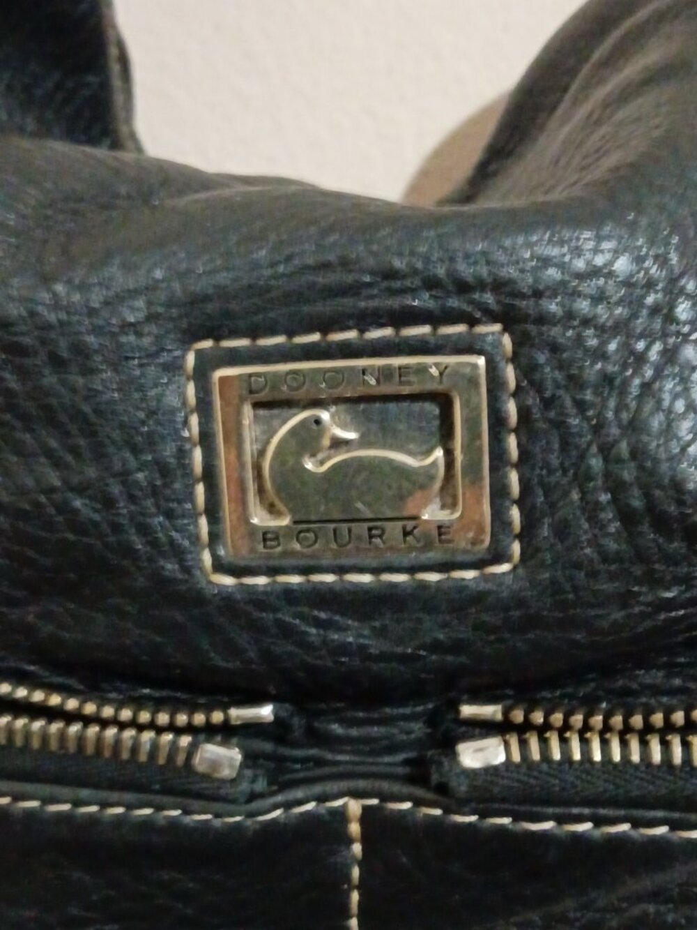 Dooney & Bourke Black Pebble Grain Dillon Hobo Shoulder Sac Large Handbag - Picture 3 of 16